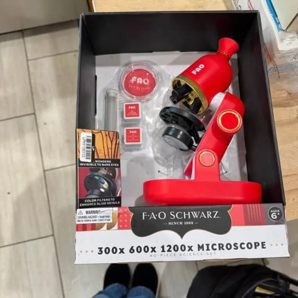FAO Schawrz Microscope Toy Educational Tool Color Filtered